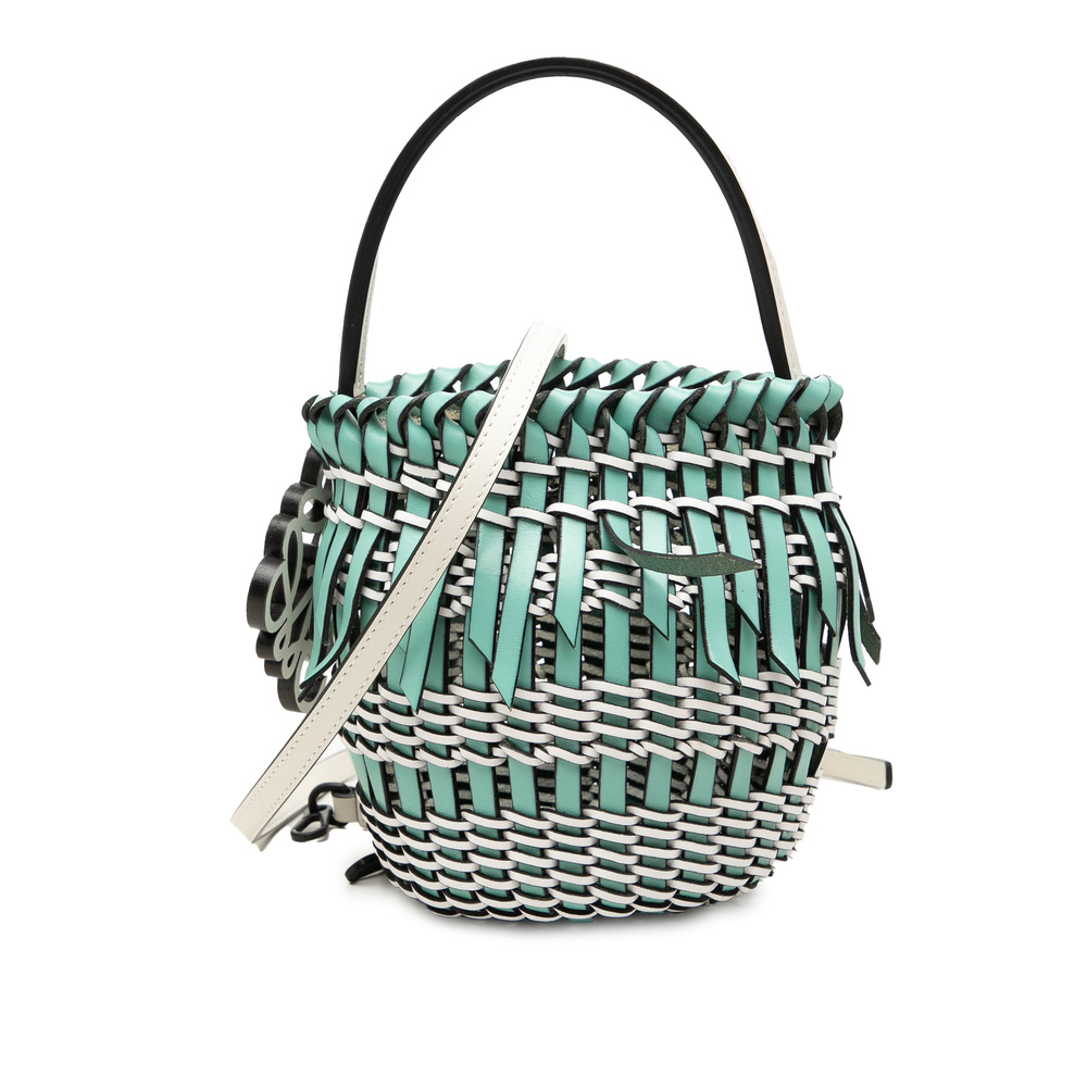 Pre-Loved LOEWE Bicolor Leather Fringe Bucket Bag